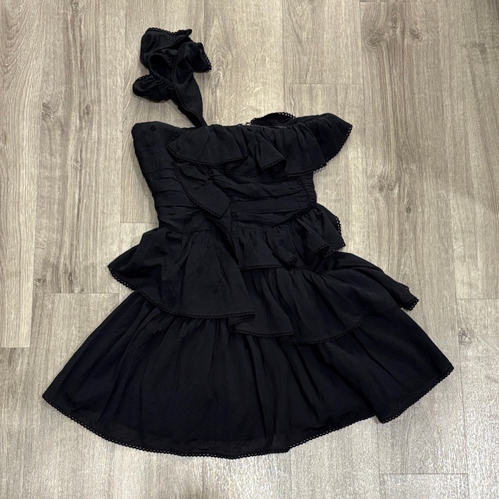 Tularosa Black Textured Dress